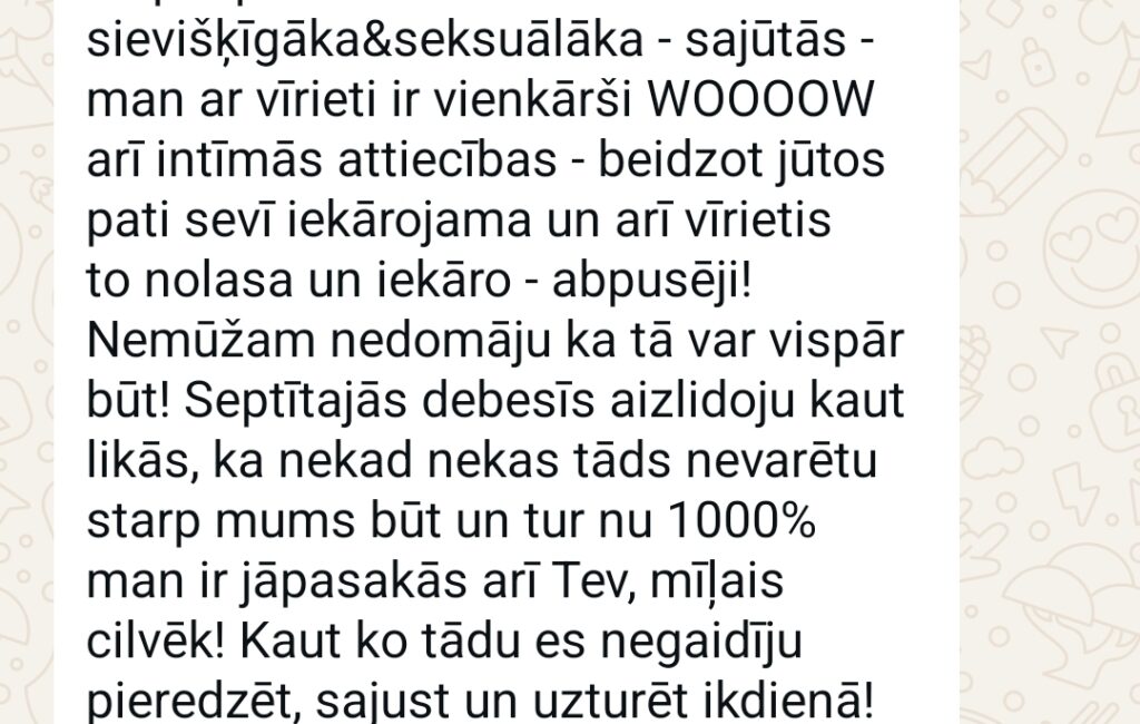 Klientu atsauksme par Aronbergs individuālo seansu