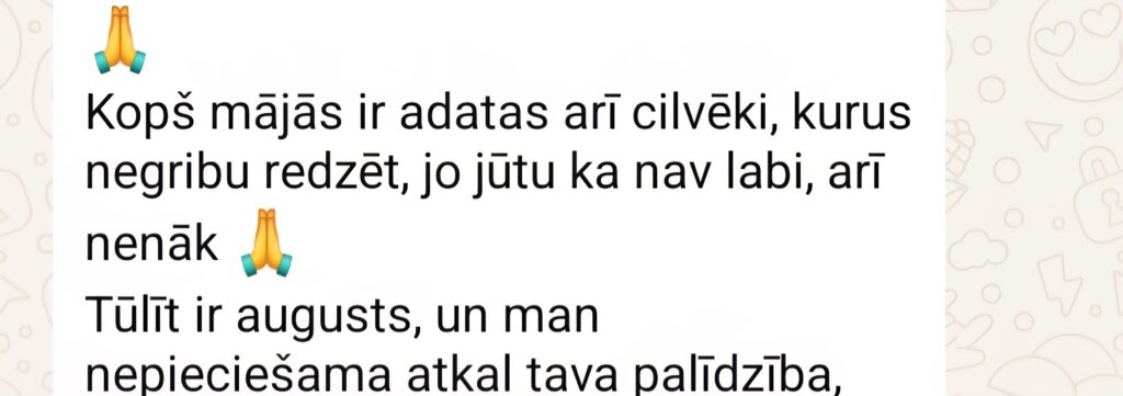 Klientu atsauksme par Aronbergs individuālo seansu