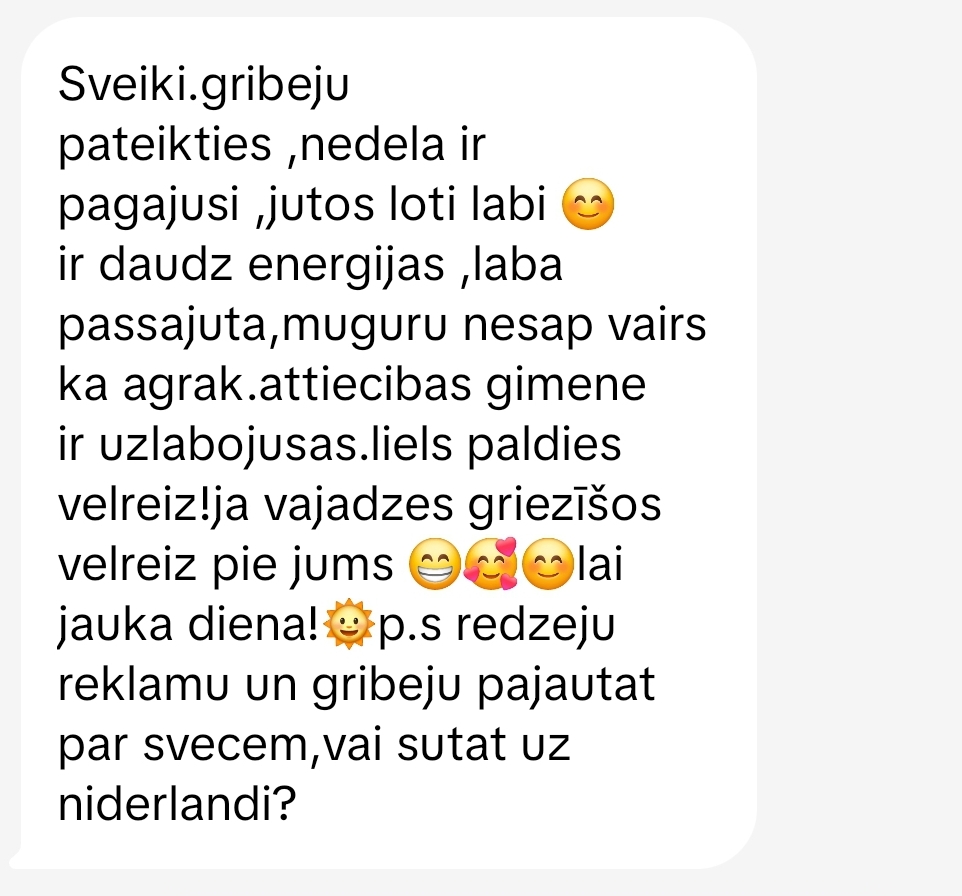 Klientu atsauksme par Aronbergs individuālo seansu