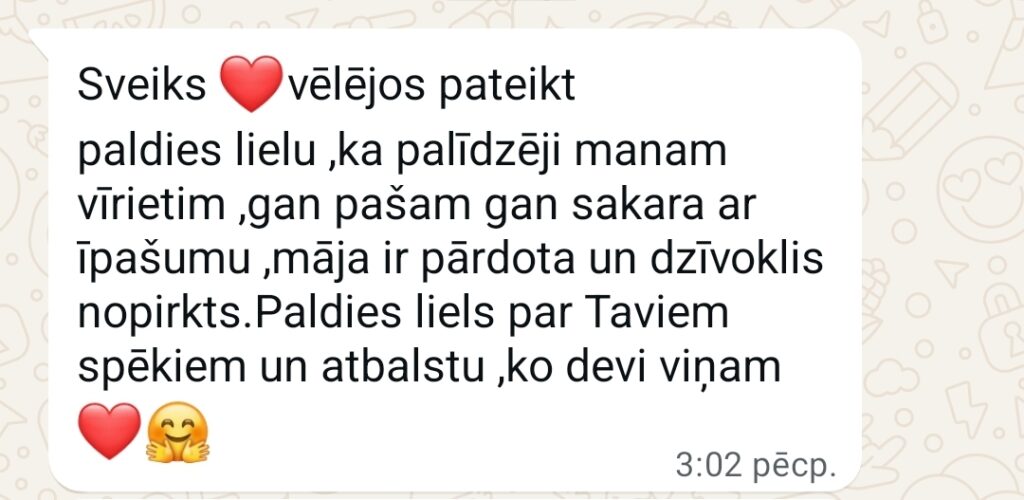 Klientu atsauksme par Aronbergs individuālo seansu