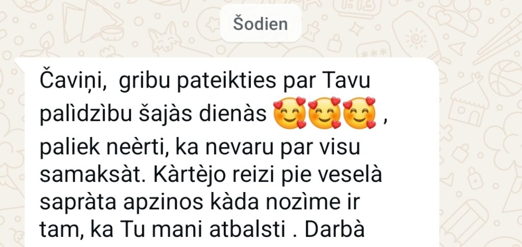 Klientu atsauksme par Aronbergs individuālo seansu