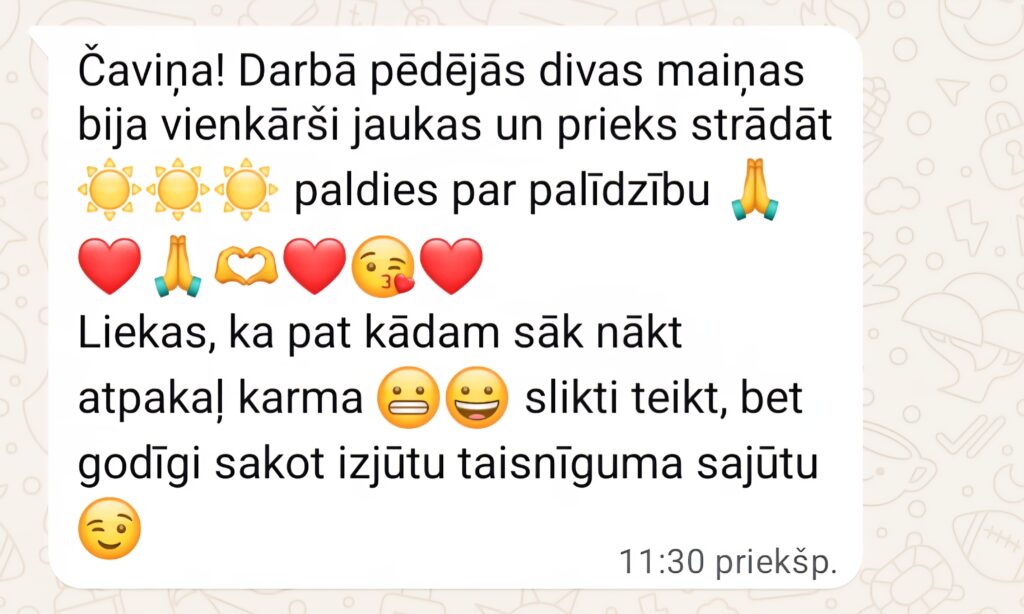 Klientu atsauksme par Aronbergs individuālo seansu