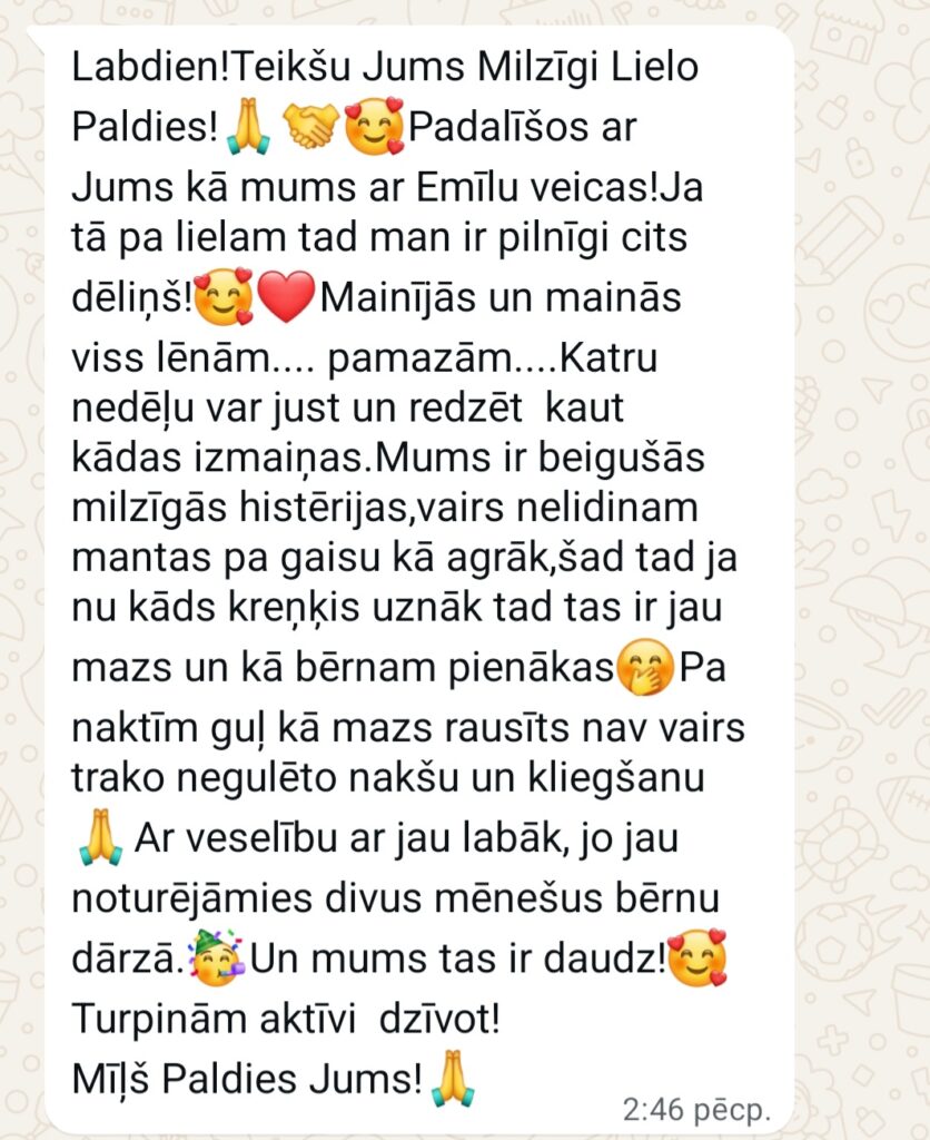 Klientu atsauksme par Aronbergs individuālo seansu