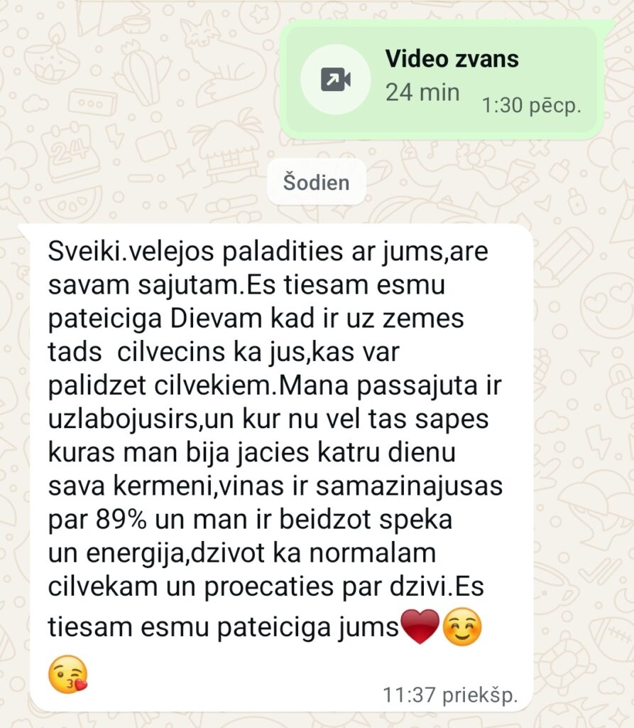 Klientu atsauksme par Aronbergs individuālo seansu