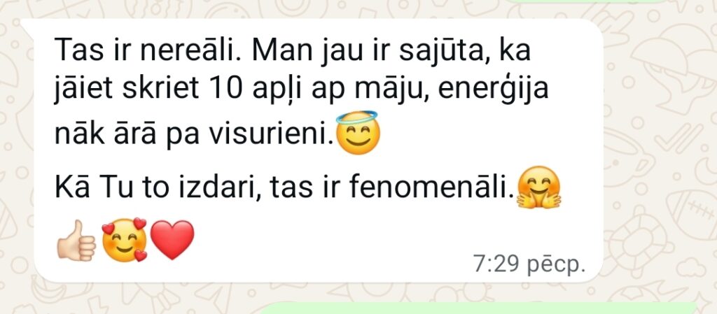 Klientu atsauksme par Aronbergs individuālo seansu