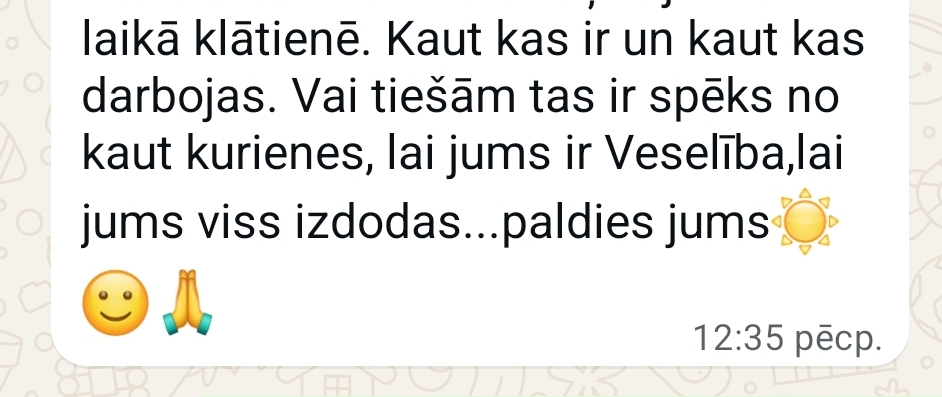 Klientu atsauksme par Aronbergs individuālo seansu