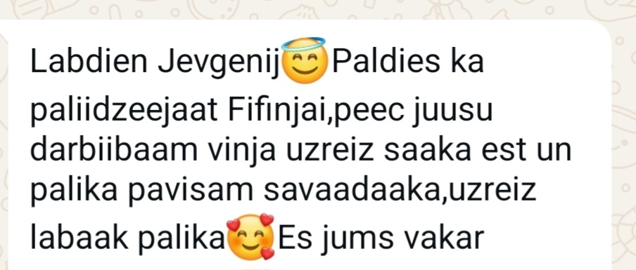 Klientu atsauksme par Aronbergs individuālo seansu