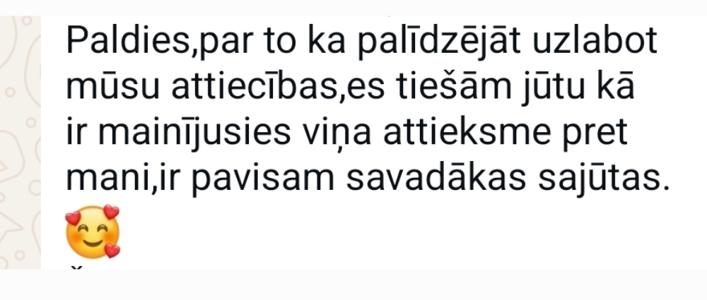 Klientu atsauksme par Aronbergs individuālo seansu