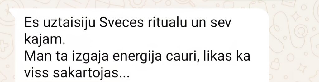 Klientu atsauksme par Aronbergs individuālo seansu