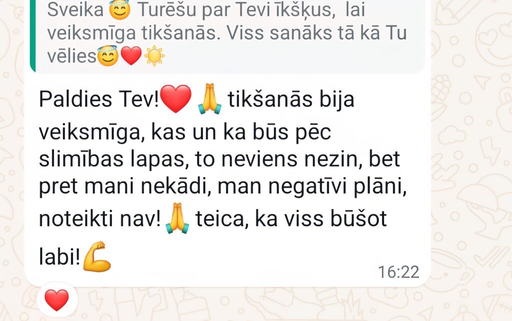 Klientu atsauksme par Aronbergs individuālo seansu