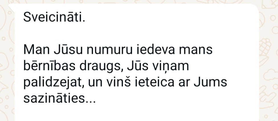 Klientu atsauksme par Aronbergs individuālo seansu