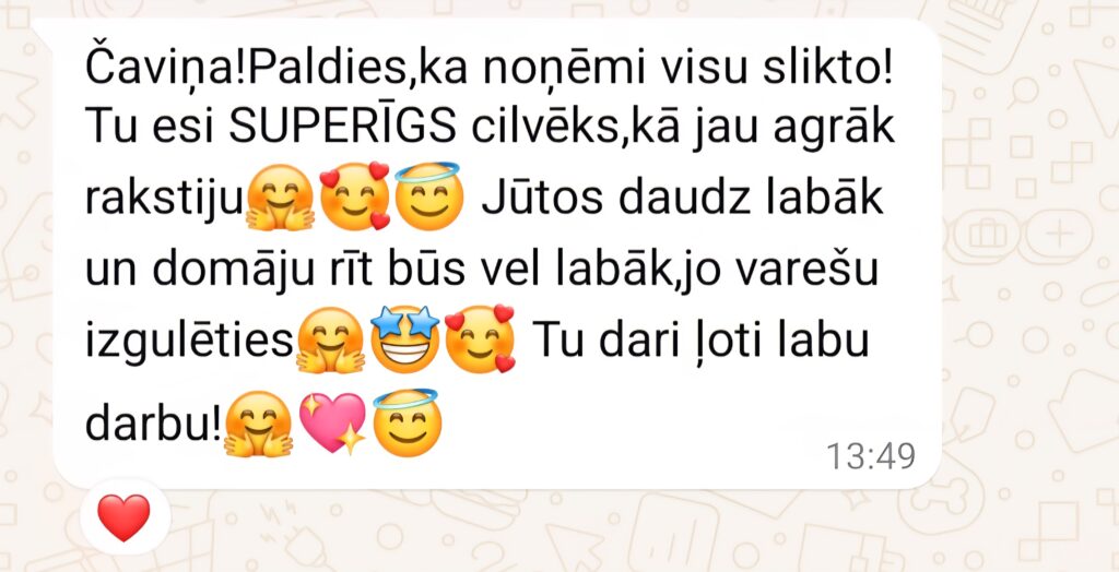 Klientu atsauksme par Aronbergs individuālo seansu
