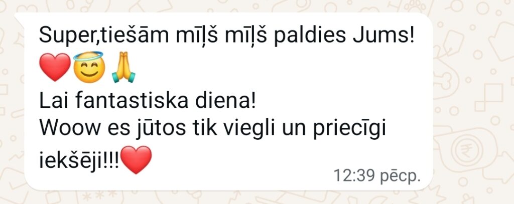 Klientu atsauksme par Aronbergs individuālo seansu