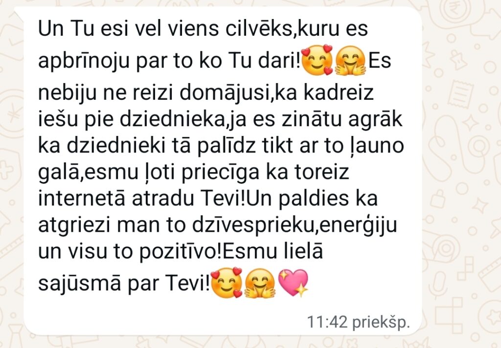 Klientu atsauksme par Aronbergs individuālo seansu