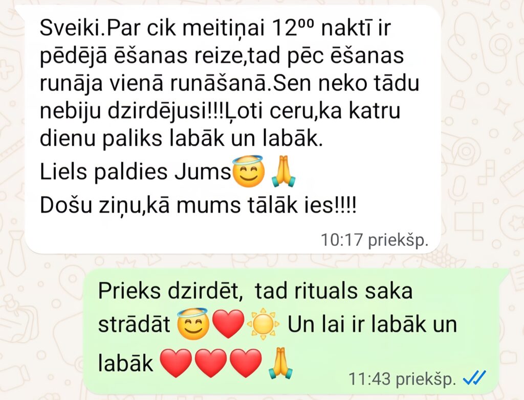 Klientu atsauksme par Aronbergs individuālo seansu