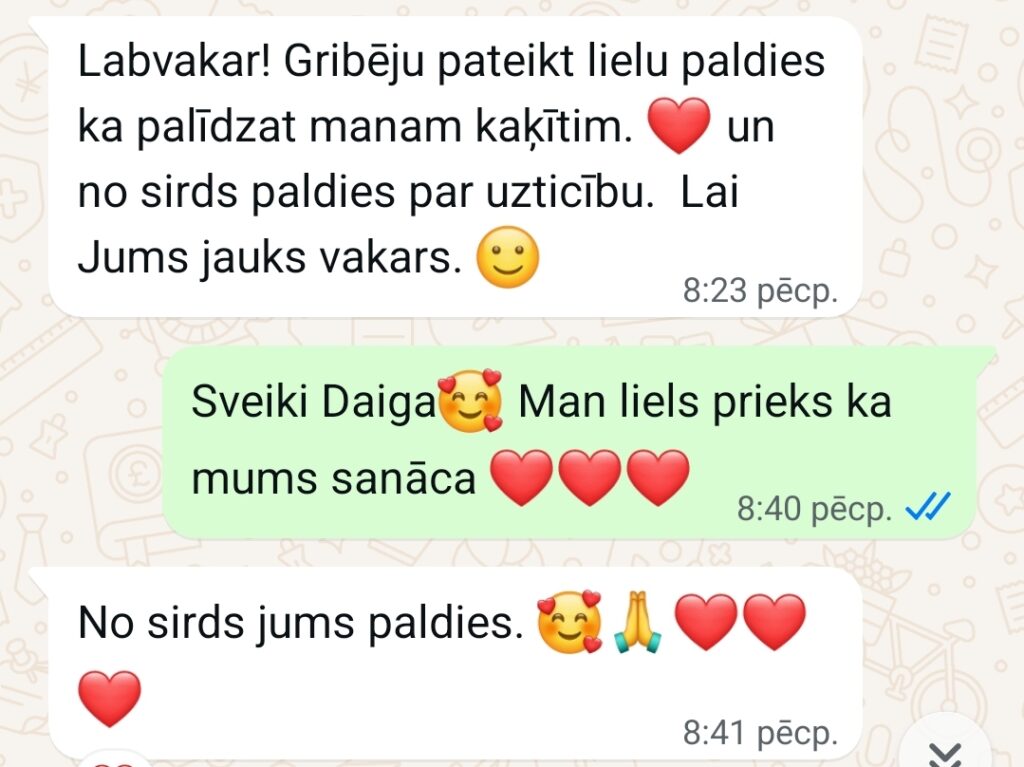 Klientu atsauksme par Aronbergs individuālo seansu