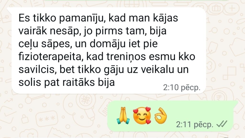 Klientu atsauksme par Aronbergs individuālo seansu