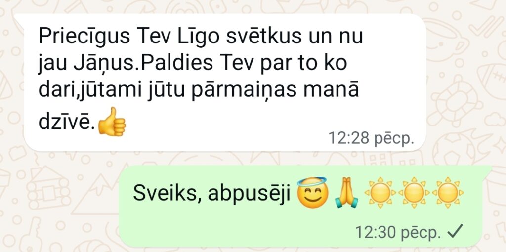 Klientu atsauksme par Aronbergs individuālo seansu