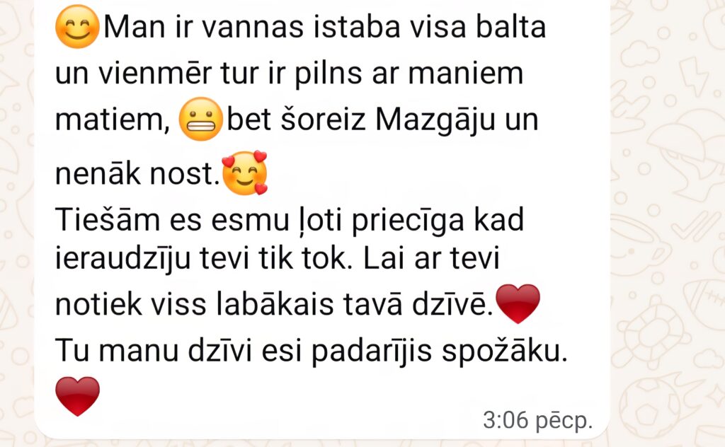 Klientu atsauksme par Aronbergs individuālo seansu