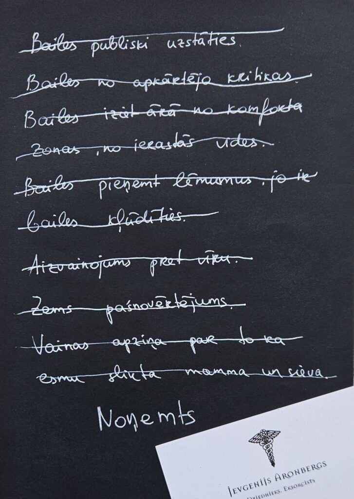 Aronbergs – enerģētiskā seansa rezultāts, klienta atsauksme